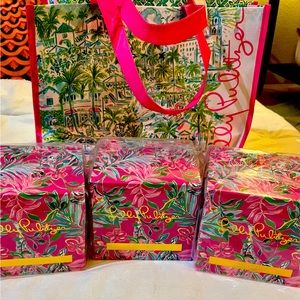 NIB. 3 Lilly Pulitzer Ceramic Mug set. IM FELINE FINE